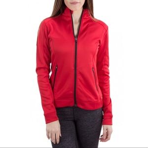 Ladies Full-Zip Fitted Jacket, Red, Medium